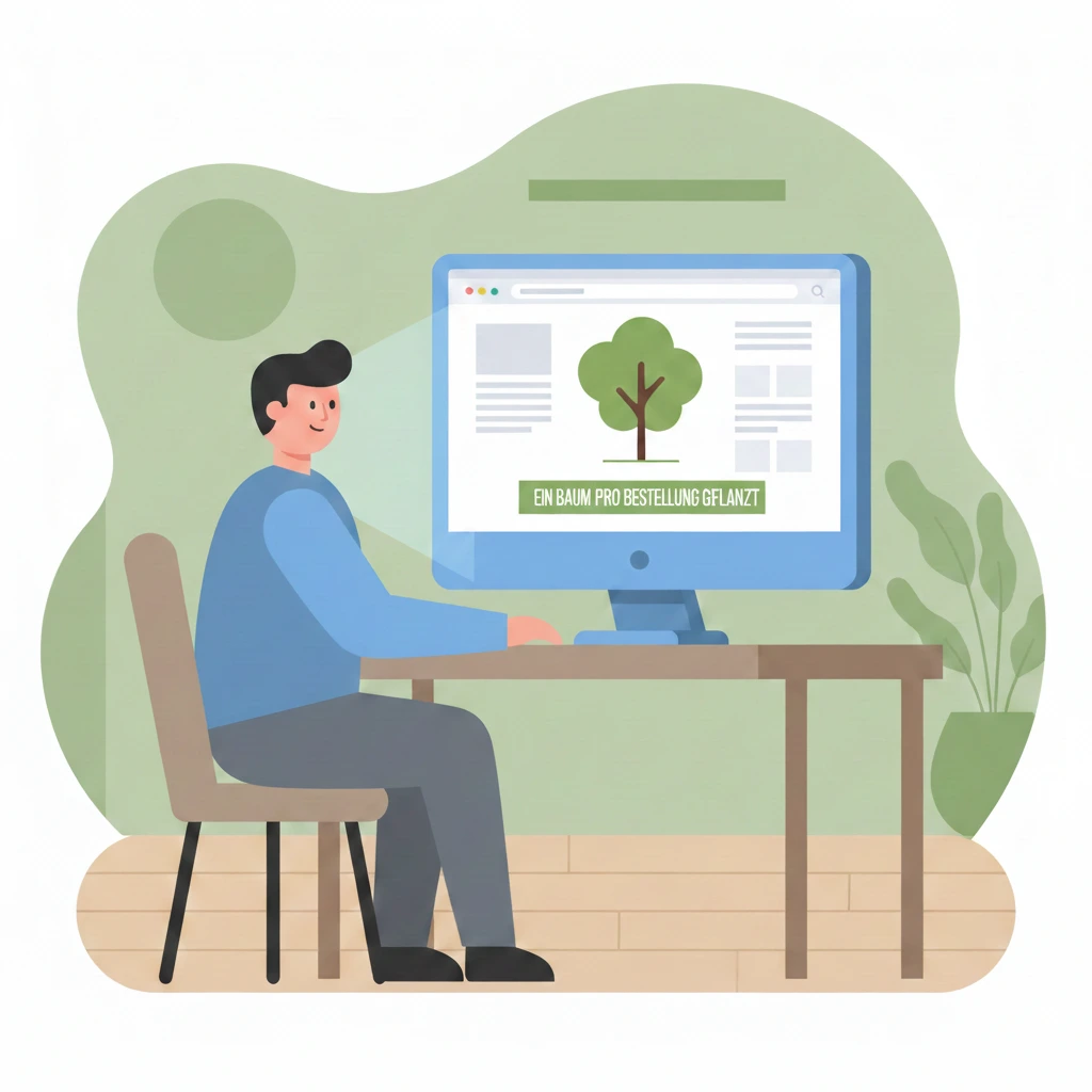 Produktseite mit Baum-Aktion